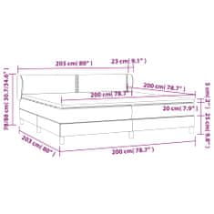 Petromila Box spring postel s matrací černá 200x200 cm samet