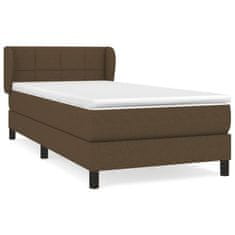 Petromila Box spring postel s matrací tmavě hnědá 100 x 200 cm textil
