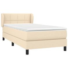 Petromila Box spring postel s matrací krémová 80 x 200 cm textil