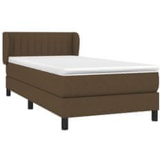 Petromila Box spring postel s matrací tmavě hnědá 80x200 cm textil