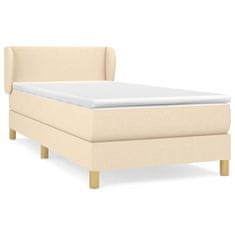 Petromila Box spring postel s matrací krémová 90x200 cm textil
