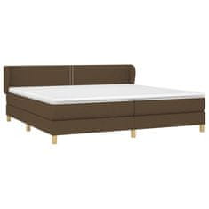 Petromila Box spring postel s matrací tmavě hnědá 200x200 cm textil