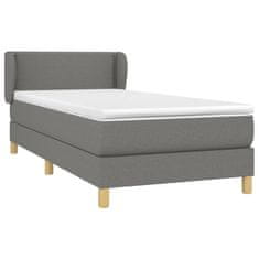Petromila Box spring postel s matrací tmavě šedá 90x190 cm textil