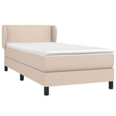 Greatstore Box spring postel s matrací cappuccino 90x190 cm umělá kůže