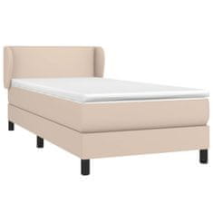 Greatstore Box spring postel s matrací cappuccino 90x200 cm umělá kůže