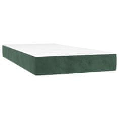 shumee Box spring postel s matrací tmavě zelená 120x190 cm samet