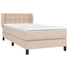 Greatstore Box spring postel s matrací cappuccino 100x200 cm umělá kůže