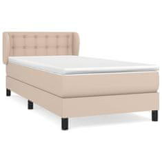 Greatstore Box spring postel s matrací cappuccino 80 x 200 cm umělá kůže