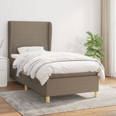 Greatstore Box spring postel s matrací taupe 90x200 cm textil