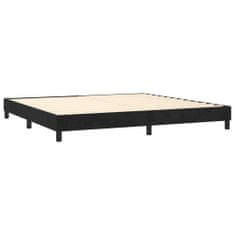 Greatstore Box spring postel s matrací černá 200x200 cm samet