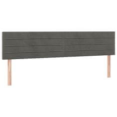 Greatstore Box spring postel s matrací tmavě šedá 200x200 cm samet