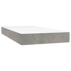 Petromila Box spring postel s matrací světle šedá 80 x 200 cm samet