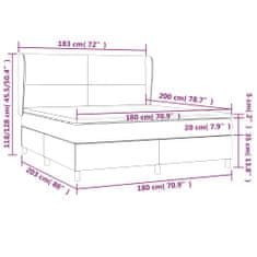 Petromila Box spring postel s matrací růžová 180x200 cm samet