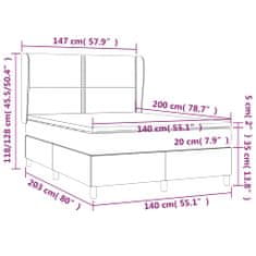 Petromila Box spring postel s matrací krémová 140x200 cm textil