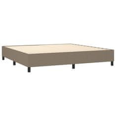 Greatstore Box spring postel s matrací taupe 200x200 cm textil