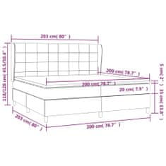 Petromila Box spring postel s matrací světle šedá 200x200 cm samet