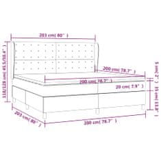 Petromila Box spring postel s matrací světle šedá 200 x 200 cm textil