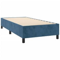 Vidaxl Box spring postel s matrací tmavě modrá 80 x 200 cm samet