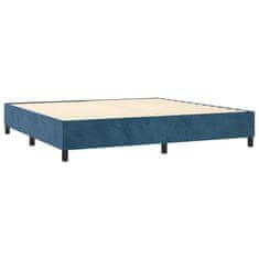 Vidaxl Box spring postel s matrací tmavě modrá 200x200 cm samet