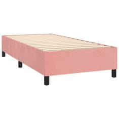 Vidaxl Box spring postel s matrací růžová 80 x 200 cm samet