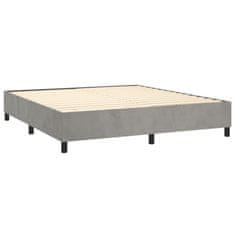 Greatstore Box spring postel s matrací světle šedá 180x200 cm samet