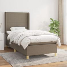 Greatstore Box spring postel s matrací taupe 90x200 cm textil