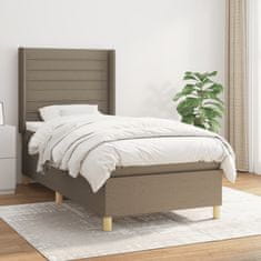 Greatstore Box spring postel s matrací taupe 90x200 cm textil