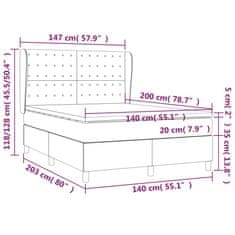 Petromila Box spring postel s matrací krémová 140x200 cm textil