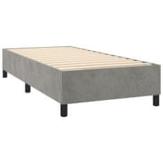 Petromila Box spring postel s matrací světle šedá 80 x 200 cm samet