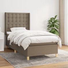 Greatstore Box spring postel s matrací taupe 90x200 cm textil