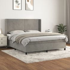 Petromila Box spring postel s matrací světle šedá 180x200 cm samet