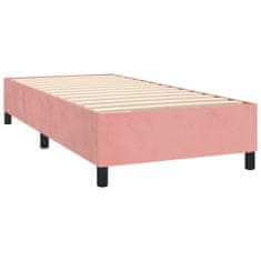 Petromila Box spring postel s matrací růžová 90x190 cm samet