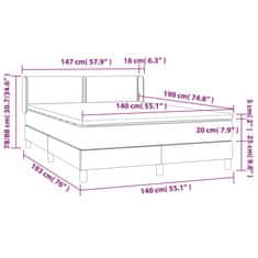 Petromila Box spring postel s matrací bílá 140 x 190 cm umělá kůže