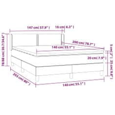 Petromila Box spring postel s matrací bílá 140x200 cm umělá kůže