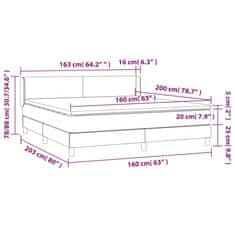 Petromila Box spring postel s matrací bílá 160x200 cm umělá kůže