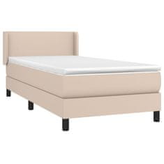 Greatstore Box spring postel s matrací cappuccino 80 x 200 cm umělá kůže