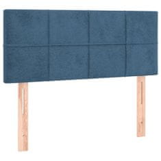 Petromila Box spring postel s matrací tmavě modrá 100x200 cm samet