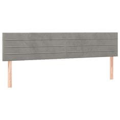 Greatstore Box spring postel s matrací světle šedá 160x200 cm samet