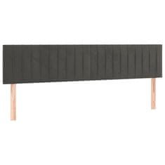 Greatstore Box spring postel s matrací tmavě šedá 160x200 cm samet