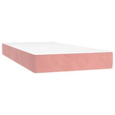 Petromila Box spring postel s matrací růžová 80 x 200 cm samet