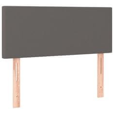 Greatstore Čelo postele s LED šedé 80 x 5 x 78/88 cm umělá kůže