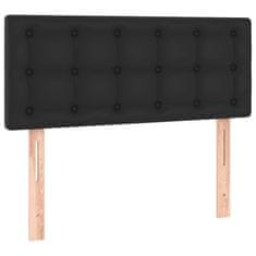 Greatstore Box spring postel s matrací černá 100x200 cm umělá kůže