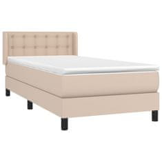 Greatstore Box spring postel s matrací cappuccino 90x200 cm umělá kůže