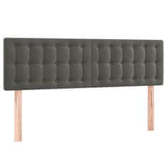 Greatstore Box spring postel s matrací tmavě šedá 140x200 cm samet