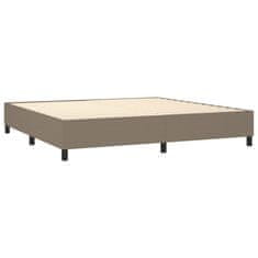 Greatstore Box spring postel s matrací taupe 200x200 cm textil