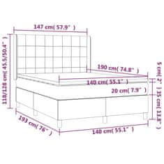 Petromila Box spring postel s matrací krémová 140x190 cm textil