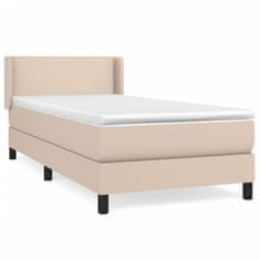 Greatstore Box spring postel s matrací cappuccino 100x200 cm umělá kůže