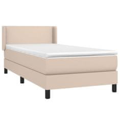 Greatstore Box spring postel s matrací cappuccino 80 x 200 cm umělá kůže