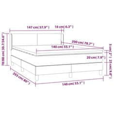 Petromila Box spring postel s matrací bílá 140x200 cm umělá kůže