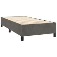 Vidaxl Box spring postel s matrací tmavě šedá 90x190 cm samet